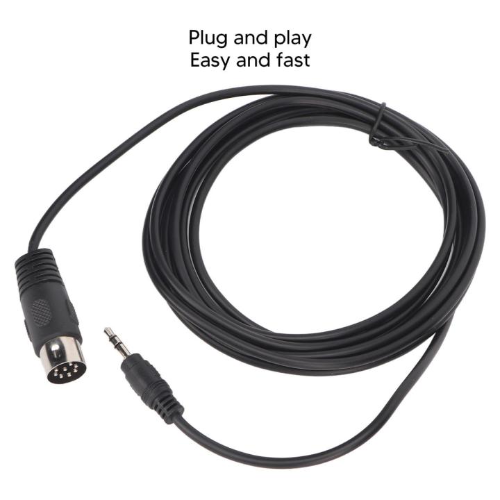 8 Pin Din Male Plug To 3.5mm Male Adapter, Plug and Play Sensitive Din 8 Pin To 3.5mm MIDI Cable for Musical Instrument