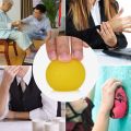 Pack of 1 Gel Hand Balls, Hand Therapy Squeeze Exercise Stress Balls Finger Wrist for Arthritis Hand, Finger, Grip Strengthening and Stress Relief, Silicone Hand Therapy Exercise Ball (Random Colour). 