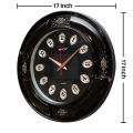 Hitco Fancy Style Wall Clock - Round Wall Clocks for Bedroom / Living Room / Decor - 17x17" Clock Wall Stylish - Full Number Wall Clock - Glossy Shiny Watch Clock - Gifting and Decor Item. 