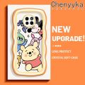 chenyyka For Huawei Mate 20 Mate 20 Pro Case Cartoon Winnie the Pooh Pattern Colorful Lovely Cream Wave Border Soft Clear Shockproof Phone Cases Creative Camera Transparent Casing Simple Gentle Protective Cover. 