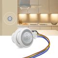 Mini Motion Sensor Light Switch 110-220V PIR Sensor Smart Detection Time Delay Adjustable Infrared Induction Detector. 