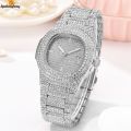 Geartronic Gypsophila Full Diamond Alloy Steel Belt Quartz Watch Simple Trend Ladies Watch. 