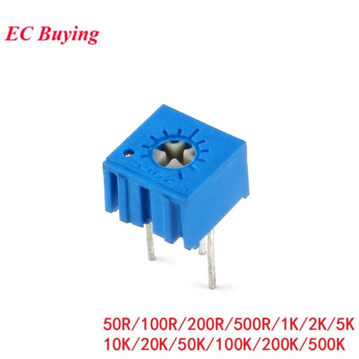 5pcs 3362 3362P Trimmer Potentiometer Variable Resistor 1K 2K 5K 10K 20K 50K 100K 200K 50R 500K 100R 200R 500R 100 200 500 ohm