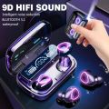 M10 Wireless Earbuds Bluetooth 5.1 TWS Earphones Full Touch Control Headphones Built-in Microphone Immersive Sound Quality Ensure Fast Stable & Auto Connection Smart LED Headset. 