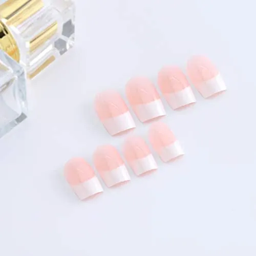 24Pcs%20Short%20French%20Nails%20Nude%20Pink%20French%20Tips%20Nails%20for%20Women%20and%20Girls%20artificial%20nails%20Water%20Proof%20Nails%20with%20Design%20Nail%20Art%20French-tips%20+%2012%20tabs%20nail%20glue%20sheet,%20a%20nail%20filer%20-%20Image%206