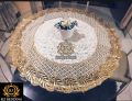 RUNNER, ROUND TABLE COVER, ROUND COFFEE TABLE COVER FOR HOME DÉCOR, TABLE CLOTH FOR DIINING TABLE IN GOLDEN AND SILVER, DINING TABLE CLOTH SIZE OF 36 INCH. 