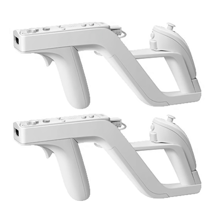 2PCS Zapper Game Holder Replacement Parts Wii Zapper Gaming Accessories for Nintendo Wii Remote Right Left Controller