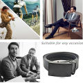 Men’s Belt High Quality Rubber Belt with Automatic Stylish Metal Buckle Adjustable Length for A Customizable Fit Removeable Buckle Belt for Men. 