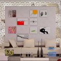 Building Border/Versace Border/ Versachi Border Acrylic Mirror Sticker in silver with Adhesive for Wall Decor and home, Office Decor Wall Stickers - Decor Market. 