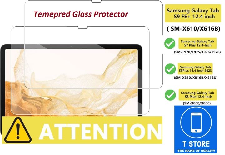 Samsung Galaxy Tab S7 Plus S8 Plus S9 Plus Screen Glass Protector For Samsung Galaxy Tab S7 Plus S8 Plus S9 Plus 12.4 Inch 2020 Tempered Glass