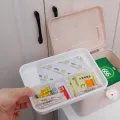 Empty Small First Aid Box High Quality Medicine Box Best For School, House And Office Medical Kit Home Portable Medical Boxes Transparent Plastic Medicine Pills Storage Box Organizer First Aid Kit Cosmetic Organizer Portable Kit. 