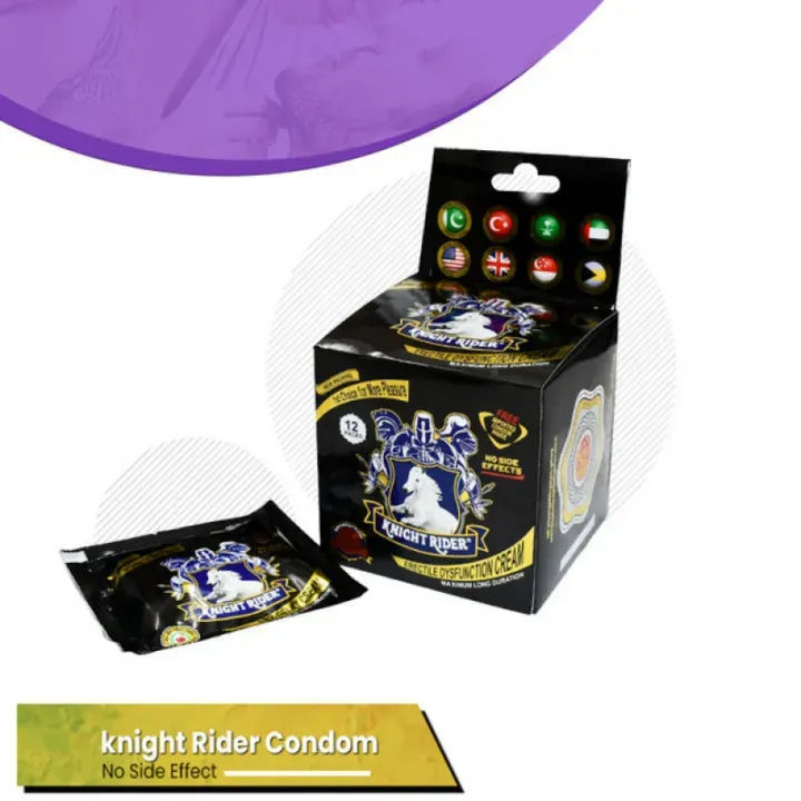 Knight Rider Pack Of 24 Extra Timing Condoms Black | Daraz.pk