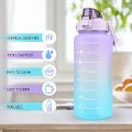 2000ml Motivational Water Bottle With Straw, 2L Gradient Color Drinking Water Bottle For Girls And Female Gym With Handle, Portable WaterBottle For School, Fitness, Outdoor Sports, BPA Free Grade Plastic Leak Proof Travel Water Bottles For Girls And Boys. 
