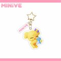 IVE MINIVE Cartoon Figure Pendant Keychain WonYoung CHERRY YuJin GANGANJI Anime HD Acrylic Keyring DIVE LEESEO LIZ Fans Gifts. 