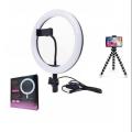 LED Selfie Ring Light 26cm * 31cm | 3 Multicolors Lighting Circle Ring Light with tripods for TikTok. 