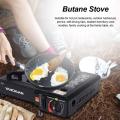 portable stove with LPG Option and briefcase for camping. 