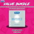 Durex Pack of 10 - Durex Invisible Extra Thin Condoms 3's x 10. 