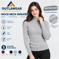 Mock Neck Highnecks | Ribbed Knit Full Sleeve Winter Wear | OUTLAWEAR. 