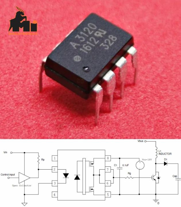 HCPL-3120%20HCPL3120%20A3120%20DIP-8%202.0%20Amp%20IGBT%20Gate%20Drive%20Optocoupler%20IGBT%20MOSFET%20Photocoupler%20IC%20Chip%20-%20Image%202