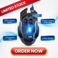 GAMING MOUSE AULA SC100 Wireless Gaming Mouse RGB 2.4GHz Rechargeable Silent Click 7 Buttons Ergonomic - Black. 