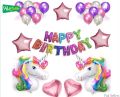Unicorn Balloons Theme - Birthday Party Supplies for Kids Birthday, Baby Shower, Decorations Unicorn Balloons. 