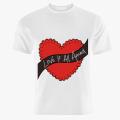 Customized White T-shirt for both Boys & Girls With love is all around  text  Print. 