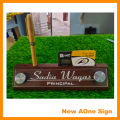 CUSTOMIZED TABLE NAME PLATE IN CARD MOBILE AND PEN HOLDER INCLUDE. 