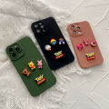 FELMYST For OPPO A16 INS Disney Cute Cartoon toy story Mobile Phone Case Huggin Pooh Bear Doraemon Casing Boy Gril Couple Gift Liquid Silicone Shockproof Soft Cover. 