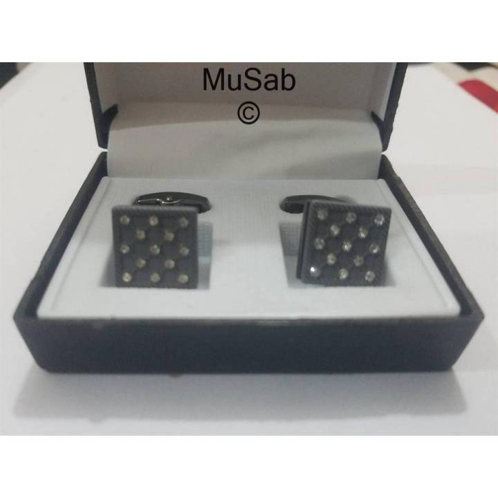 New style high quality luxury Fashion Cufflink with diamond Studs for Coats and Shirts in Box Pack 1 PAIR