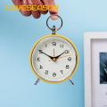 Analog Alarm Clock for Bedroom Vibrant Color Retro Alarm Clock with Night Light Accurate Quartz Movement Metal Hanging Ring Southeast Asian Buyers' Favorite Eye-friendly Alarm Clock. 