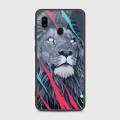 Samsung Galaxy A20 Cover - SkinLee HQ Infinity Glass Case (Soft) - Abstract Animated Lion - SKINLEE-538-1-573-292. 