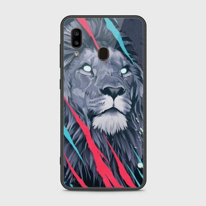 Samsung Galaxy A20 Cover - SkinLee HQ Infinity Glass Case (Soft) - Abstract Animated Lion - SKINLEE-538-1-573-292