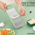 5-in-1 Multifunctional High-Quality Vegetable & Fruit Slicer With Five Changeable Blades Hand Protector Made Slicing Effortless Kitchen Gadget Manual Vegetable Slicer Cutter Potato Shredders Garlic Carrot Grater Chopper Salad Cutter - Simple And Easy Use.. 