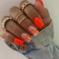 24pcs Short Barbie Pink Nails Pink Glitter False Nails Art Full Coverage Removable Waterproof Artificial Press on Nail. 