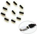 Rauf Traders 10 Pcs RGB Connector 4 Pins Needle Male to Female Type Double Small Part for LED 3528 5050 Strip Light Strip. 