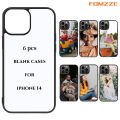 6 Pieces Sublimation Blanks Phone Case Bulk Cover Protective Anti-Scratch Soft Shockproof Slim Covers Compatible With IPhone 14 / 14 Pro /14 Pro Max. 