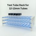 Test Tube Rack for 12-13mm Tubes, 50 Slot Capacity | Heavy-Duty Plastic Holder for Lab Experiments, Science Projects, Storage & Educational Use. 