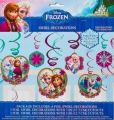 Frozen Theme Birthday Foil Hanging Swirl Spiral Ornaments 22PCS Party Supplies Decorations Celebrations. 
