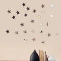50 Pcs Shine Foil Wall Stickers Self Adhesive Mosaic Tiles Sticker Decals Gold for DIY Bedroom Bathroom Home Decor Golden Silver Wall Art 12/24/48 Pcs. 