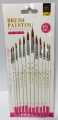 12 PCS DRAWING PAINT BRUSH SET POINTED TIP ROUND SIZES 1 to 12#. 