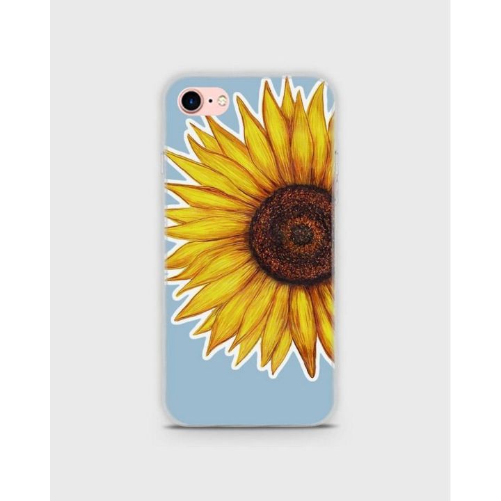 Iphone 7 Cover in Hybrid Soft Case cover Tpu  Sunflower Print - 1cover2401