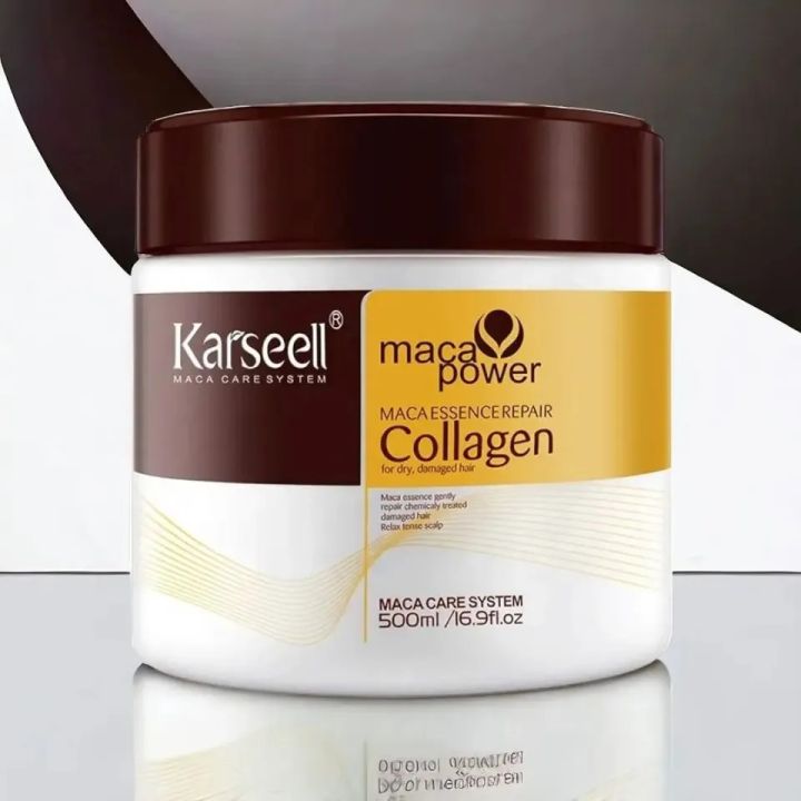 Karseell Hair Mask Collagen Treatment Hair Cream – Argan Oil & Maca Essence, 500ml: Ultimate Hair Repair Solution