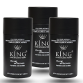 King Hair Fibers 12g Dark Brown Pack of 3 Best Hair Building Fibers, Fill In Fine or Thinning Hair Instantly Thicker, Fuller Looking Hair. 