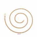 XP Jewelry --( 45 cm * 3 mm) 18 k Gold Plated Screw Thread Chain Necklaces for Men Women Fashion Jewelry Nickel free. 