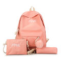 Three-Piece Backpack New Korean Style Backpack Fashion Elementary and Middle School Student Schoolbags Large Capacity Men's and Women's Travel Bag. 