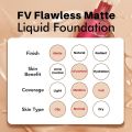 1PCS  FV Liquid Foundation Makeup, Full Coverage Oil Control Flawless 12 Hour Long Lasting Concealer Matte Foundation.. 