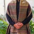 Shawl for men - Handy Kraft Traditional chadar pure woolen balochi embroidered shawls for men - handmade embroidered shawl for men -Brown, Black, White Made in Pakistan. 