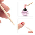 100pcs Wooden Cuticle Pusher Remover Nail Art Design Orange Wood Sticks Tools MJ. 