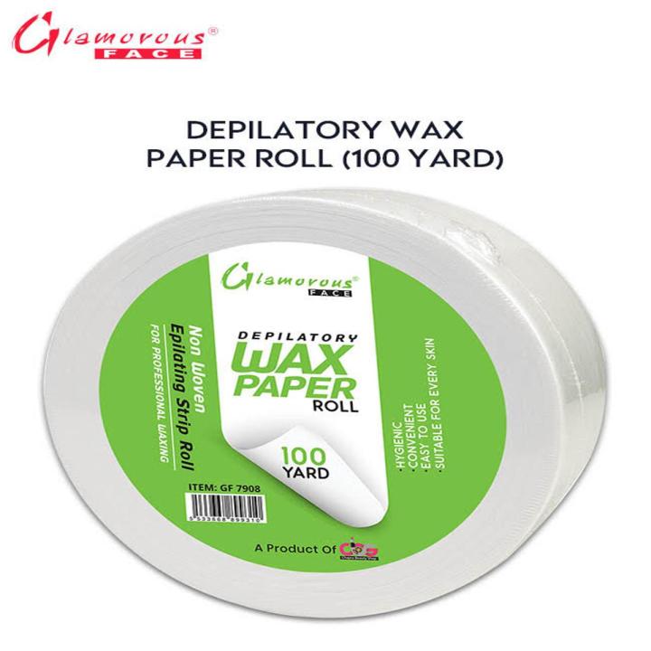 Glamorous Face Depilatory Wax Paper Roll 100 YD, Non Woven Body and Facial Wax Strip Roll For Professional Waxing,