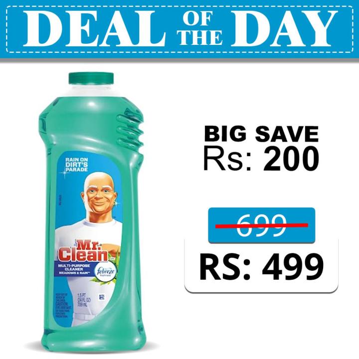 𝐖𝐁𝐌 𝐌𝐫 𝐂𝐥𝐞𝐚𝐧 Multi-Purpose Cleaner (Some Scratches on Bottle & Label Damaged) - 709ml Tough On Stains Powerful Antibacterial Spray.